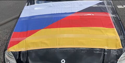 Germany, Stuttgart: Pro-Russian motorcade against discrimination of Russian-speaking people