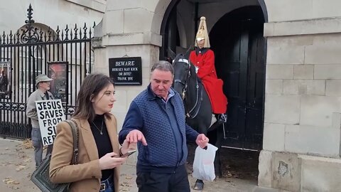 Get off the Reins and get on the side of Jesus #horseguardsparade