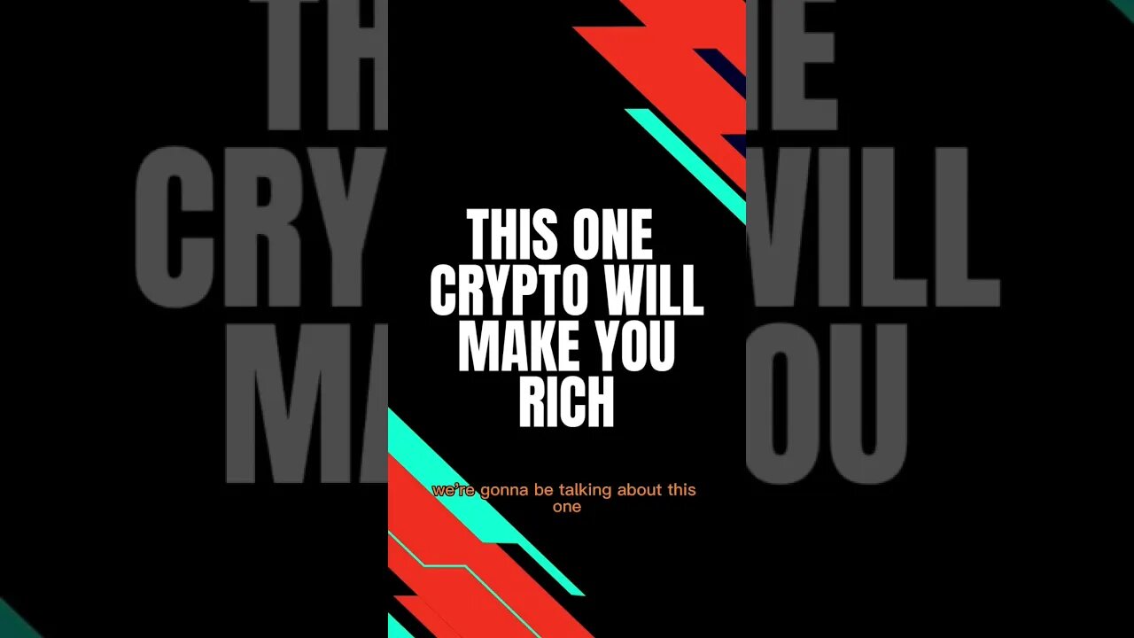 This ONE #Crypto Will Make You Rich #Shorts