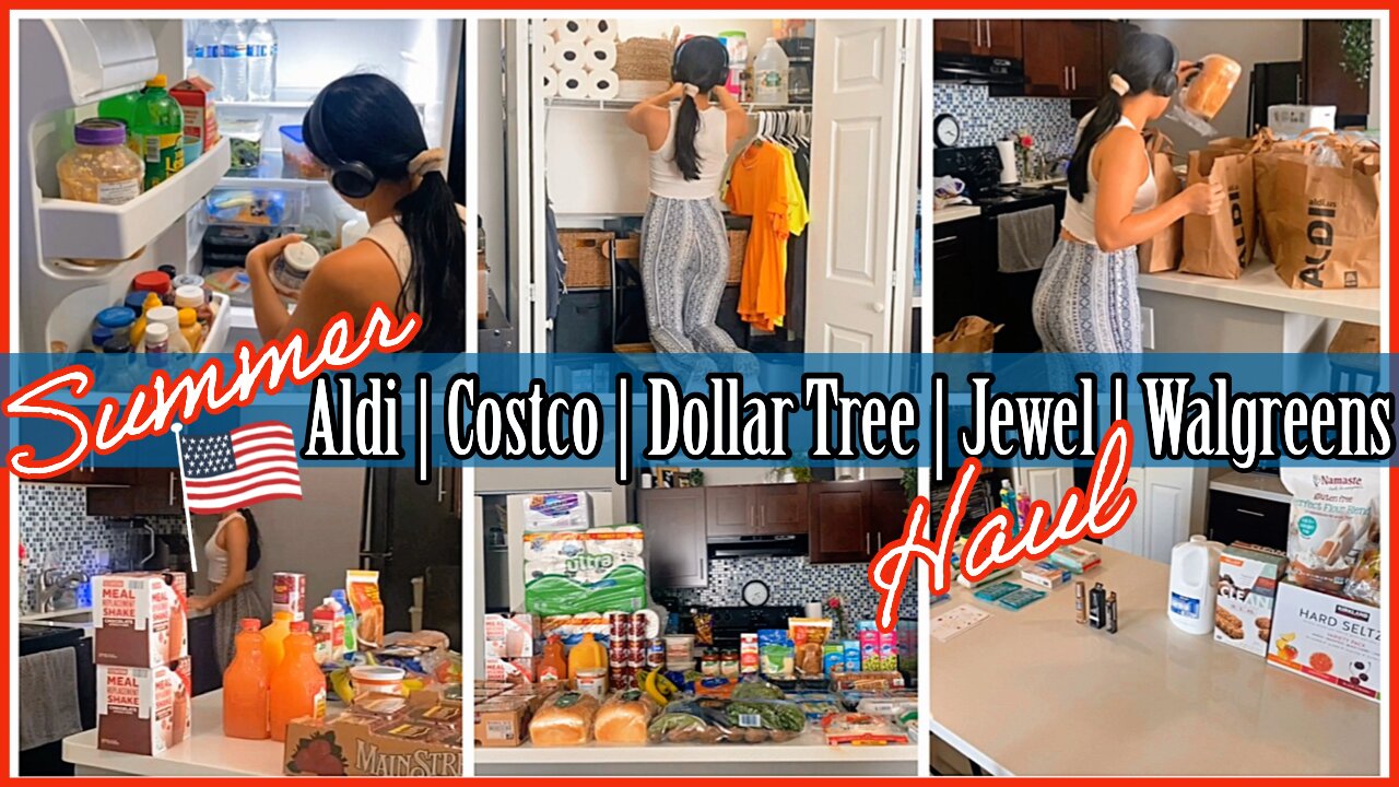 *NEW* SUMMER ALDI HAUL 2022 | COSTCO + DOLLAR TREE + JEWEL + WALGREENS HAUL & PUT AWAY | ez tingz