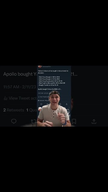 Yahoo passed on buying Google and Facebook!