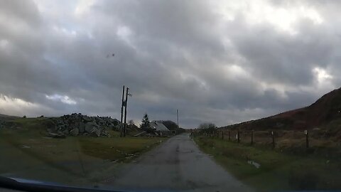 Leaving an abandoned quarry. Driving in Dartmoor 24th March 2023