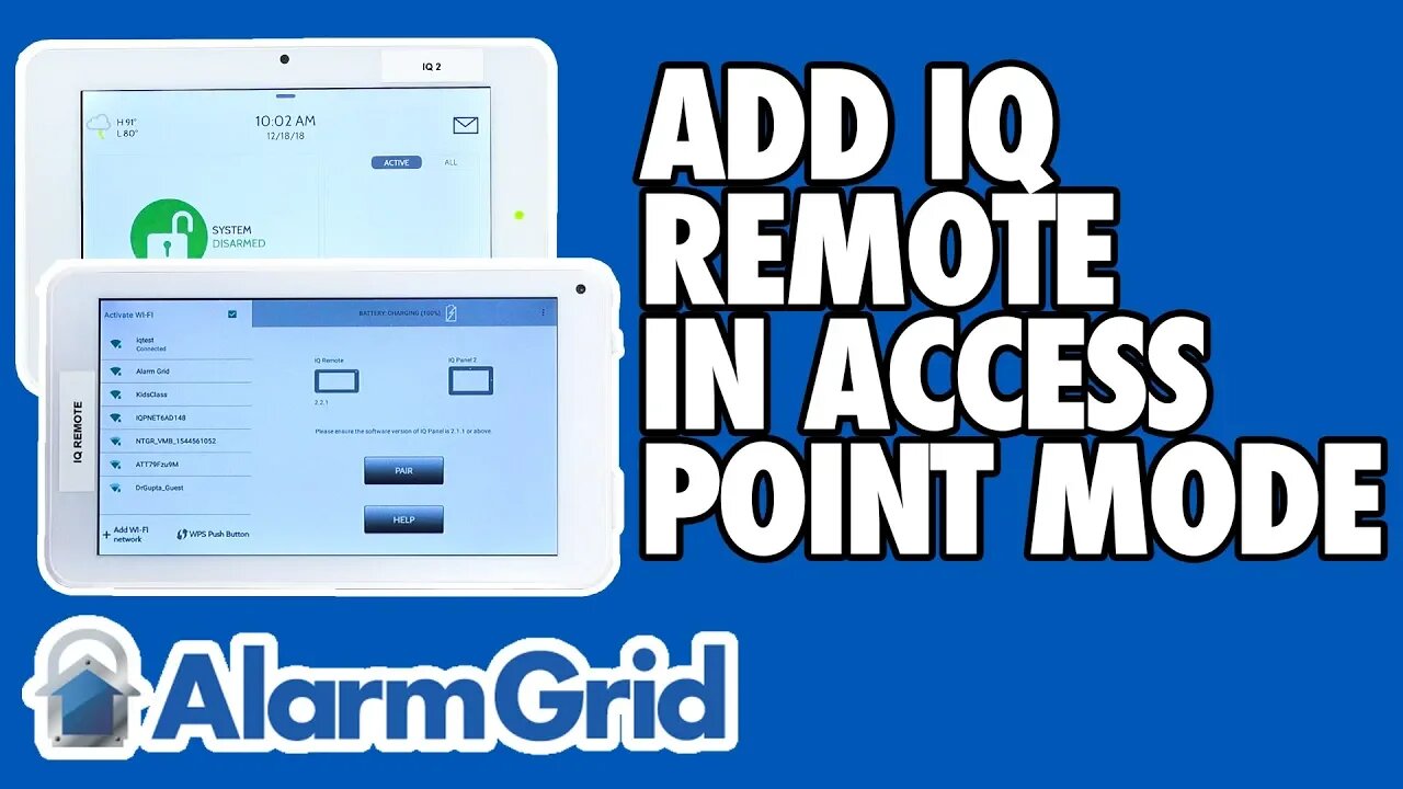 How Do I Add the IQ Remote to the Qolsys IQ Panel 2 In Access Point Mode?