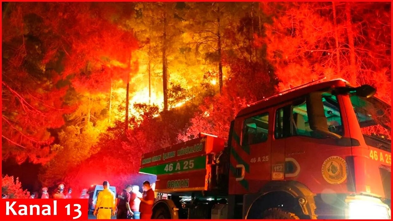 Strong forest fire in Turkiye's Adana - Evacuation underway