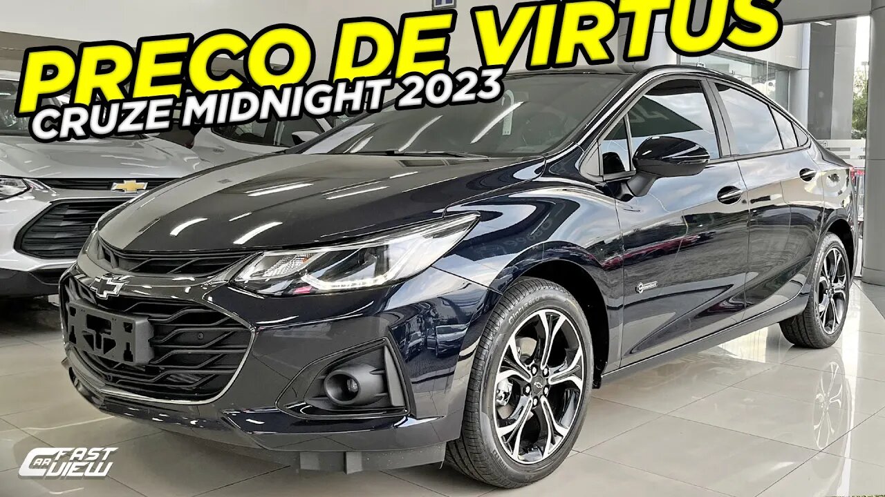 NOVO CHEVROLET CRUZE MIDNIGHT 2023 COM PREÇO DE VIRTUS EXCLUSIVE TRAZ ACABAMENTO E MOTOR 1.4 MELHOR!