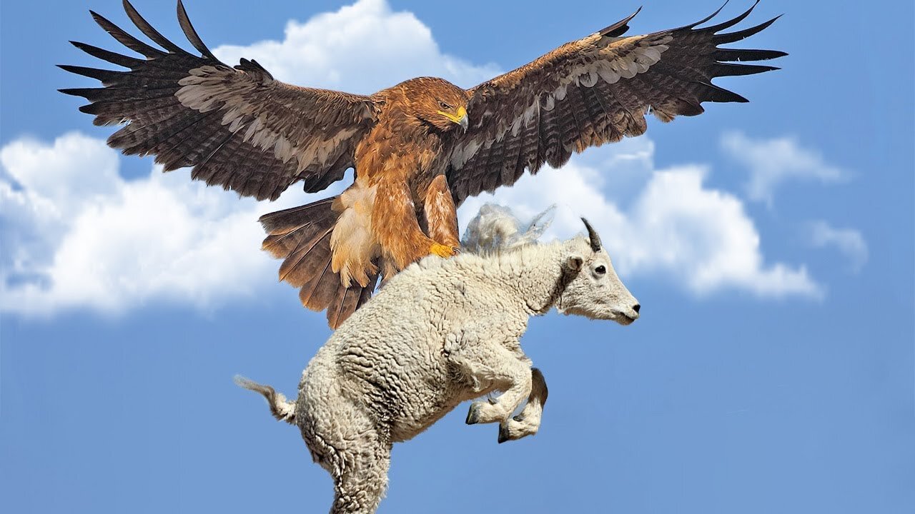 Golden Eagle Attacks Goats and Rams: Master of the Air!