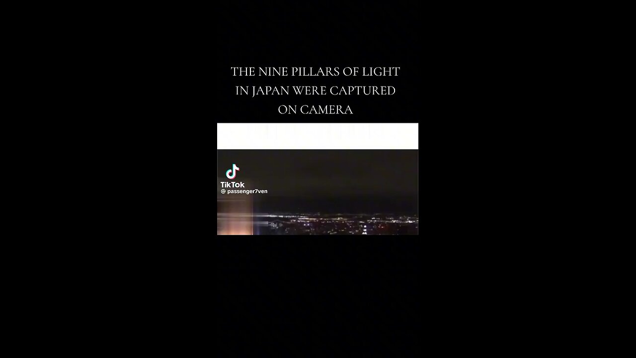 The nine pillars of light captured