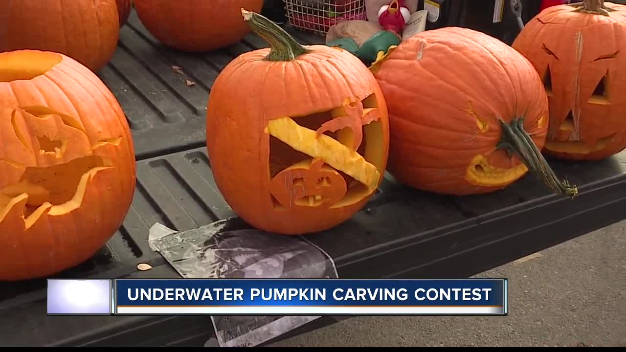 Underwater pumpkin contest provides a "chilling" experience in time for Halloween