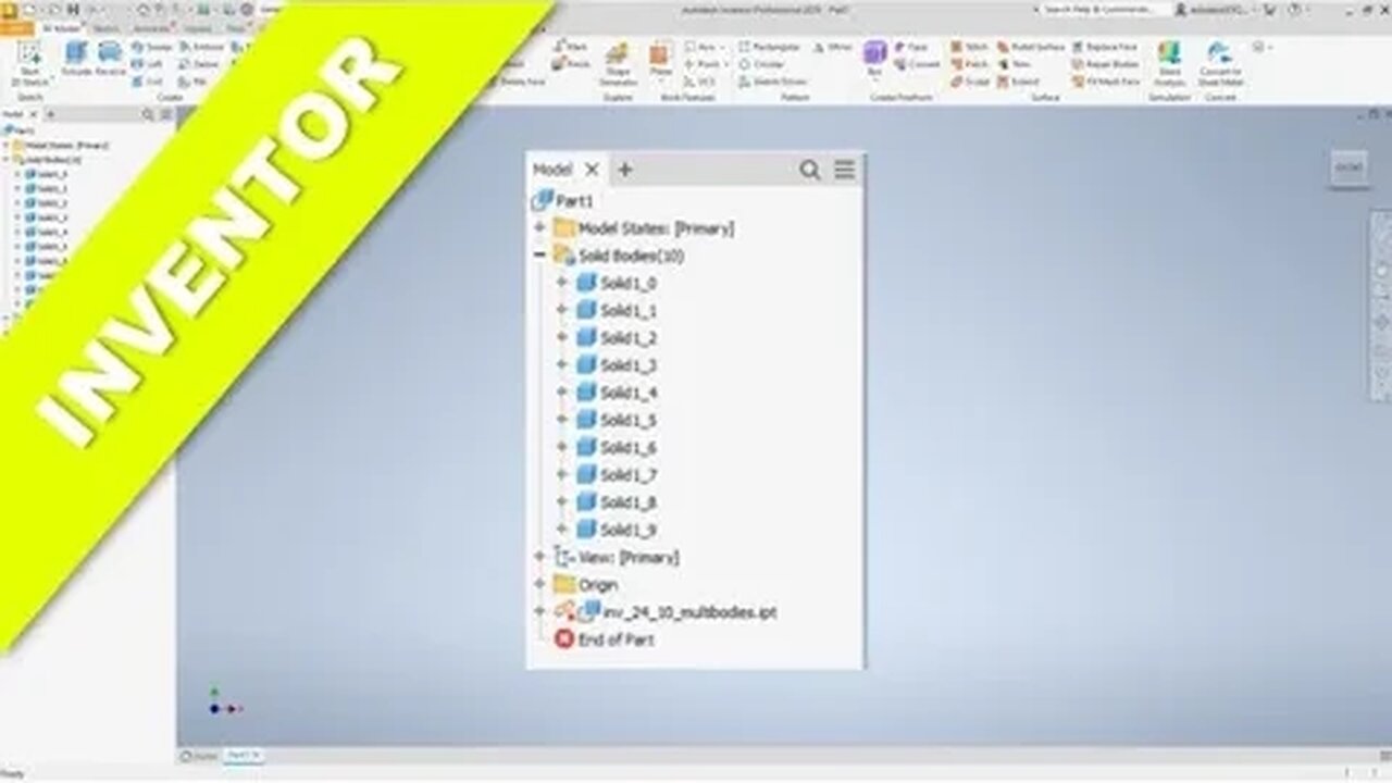 MultiBody Startmodel - Inventor 2024 Training - Part Design Methods