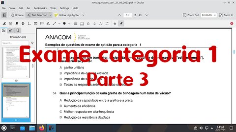 Preparação para o exame de radioamador de categoria 1 - Parte 3