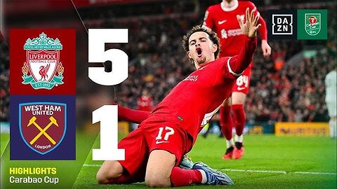 Jota, Salah & Gakpo score in FIVE goal win! | Liverpool 5-1 West Ham | Carabao Cup Highlights