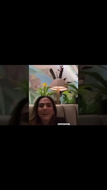 Tata Werneck pegando no sono durante jantar