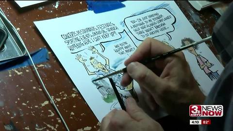 Omaha World-Herald cartoonist draws live at gallery