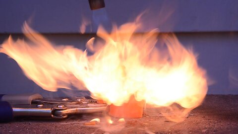 🔥 3D Blowtorch PRINTING a Sponge! [Forward + Reverse Video]