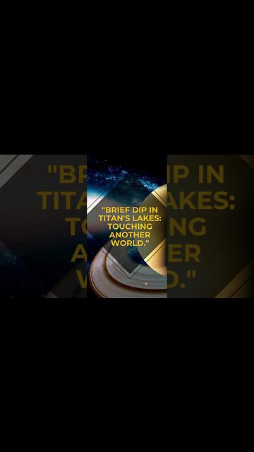 Swimming on Saturn's Moon: 5 Seconds of Wonder