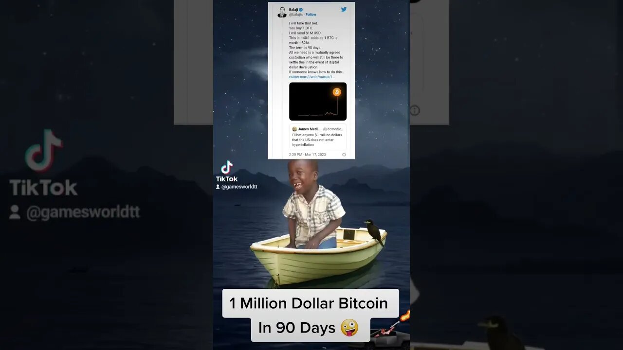 Balaji Srinivasan Say Bitcoin Will Hit (one million) $1,000,000 in 90 days. #shorts