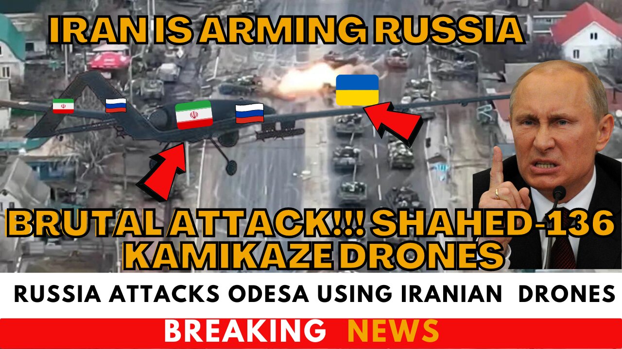 Brutal Attack!!! Shahed-136 Drones Russia attacks Odesa with Iranian Kamikaze Drones