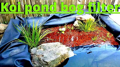 Working on the bog filters - Building a pond part 14 (koi pond plant bog filter)