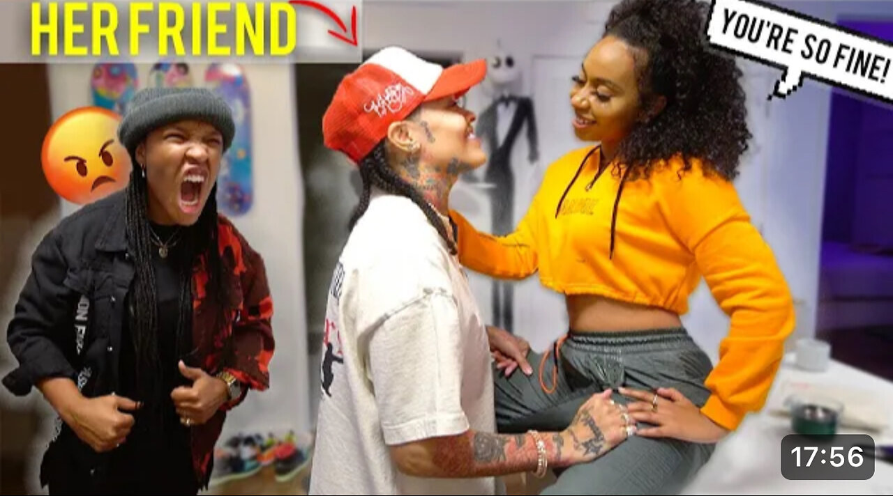 Flirting with Her CLOSE friend behind her BACK prank! (SHE LOST IT)