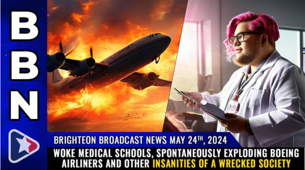 BBN, May 24, 2024 – WOKE medical schools, spontaneously exploding Boeing airliners...