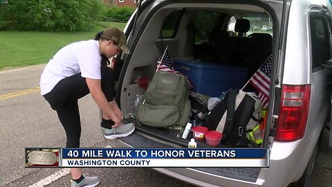 40 mile walk to honor veterans