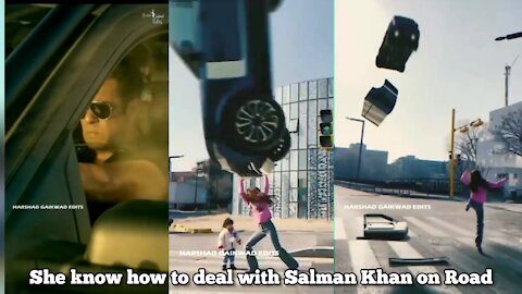 She Knows Well How to deal with Salman Khan on Road 😂 Rumblesss