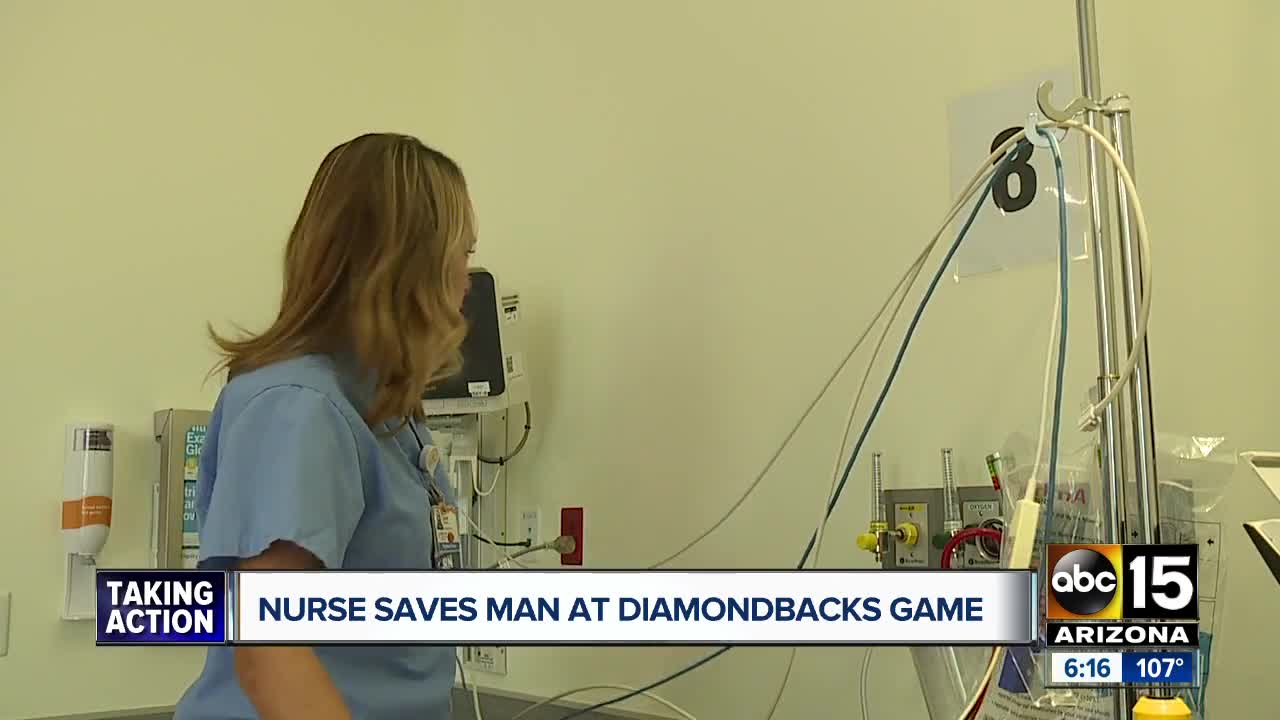 Nurse provides CPR to unresponsive Fan at D-backs game