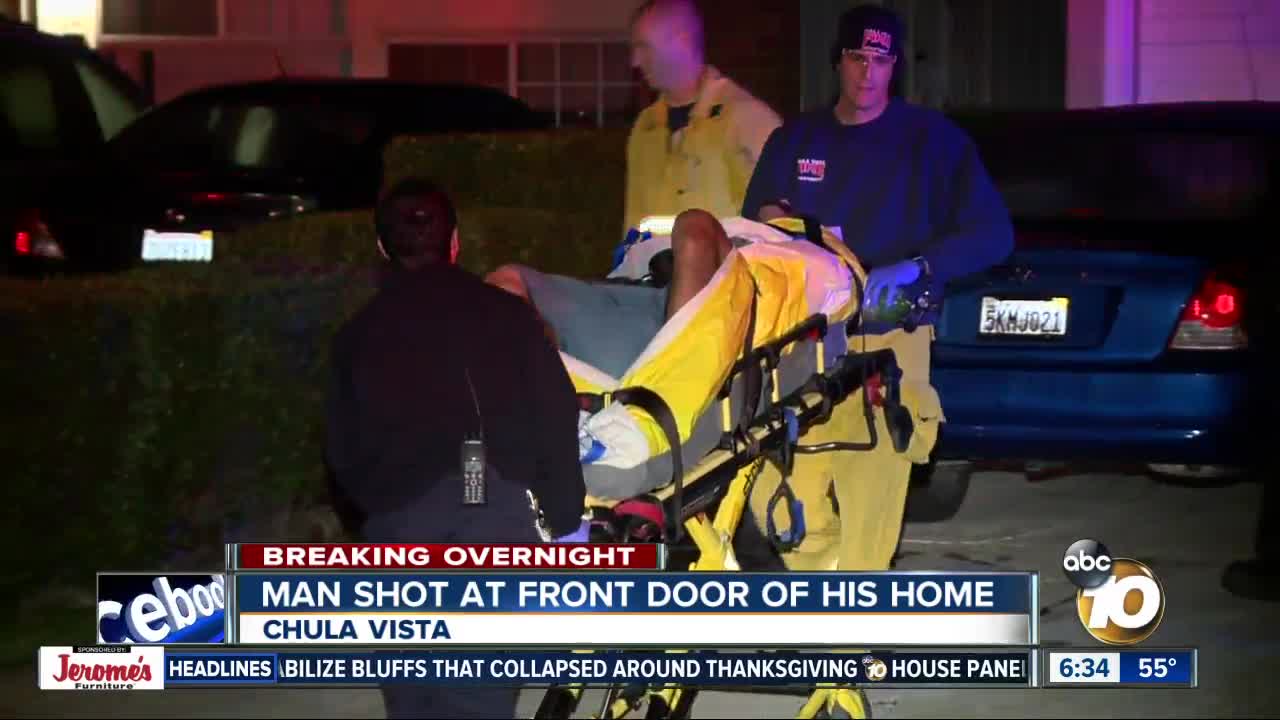 Man shot at front door of his Chula Vista home