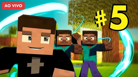 LIVE DE MINECRAFT COM OS INSCRITOS VEM JOGAR #5