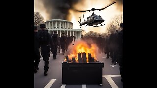 Election Interference: Ballot boxes burned. Military and police helicopters land at U.S. Capitol.