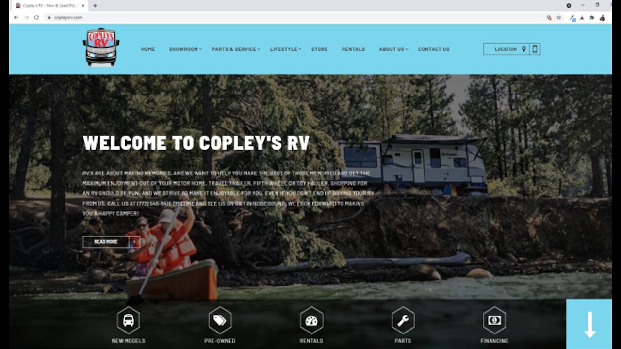 Copley's RV Hobe Sound Florida Website Overview