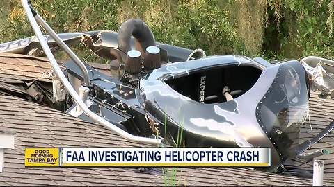 Helicopter crashes into home, pilot rushed to the hospital