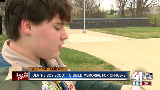 Olathe teen to build memorial for officers as Eagle Scout project