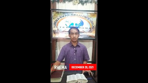 Mga Promises Ni Lord Para Sa Future Natin | DECEMBER 29, 2021 | Ruben