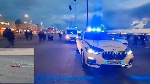 COASTGUARDS RESCUE MAN FROM THE SEA IN BLACKPOOL!