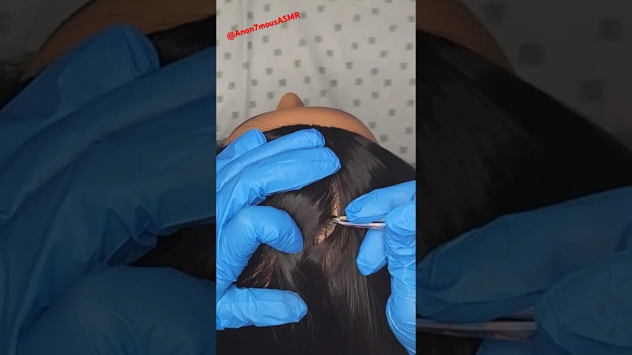 Checking Your Scalp For Lice With Gloves ~ ASMR No Talking #asmr #asmrsounds #anon7mousasmr