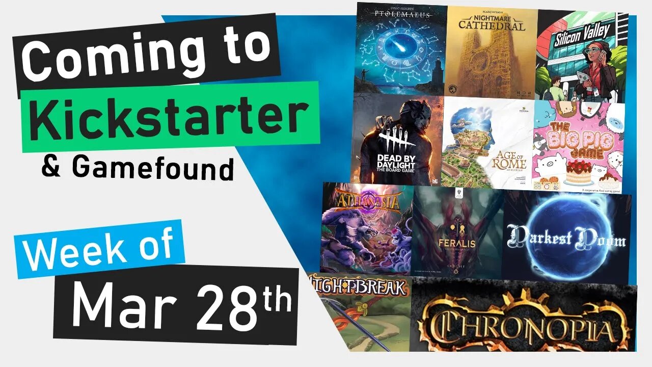 📅Kickstarter Boardgames | Nightmare Cathedral, Age of Rome, Darkest Doom, Dead by Daylight