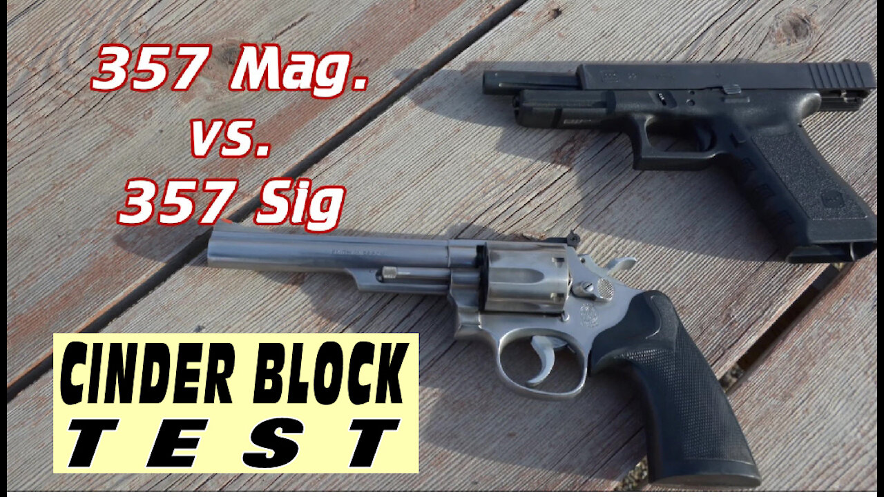 357 Mag vs. 357 Sig PENETRATION TEST (Cement Block Test) and Tannerite by Wapp Howdy
