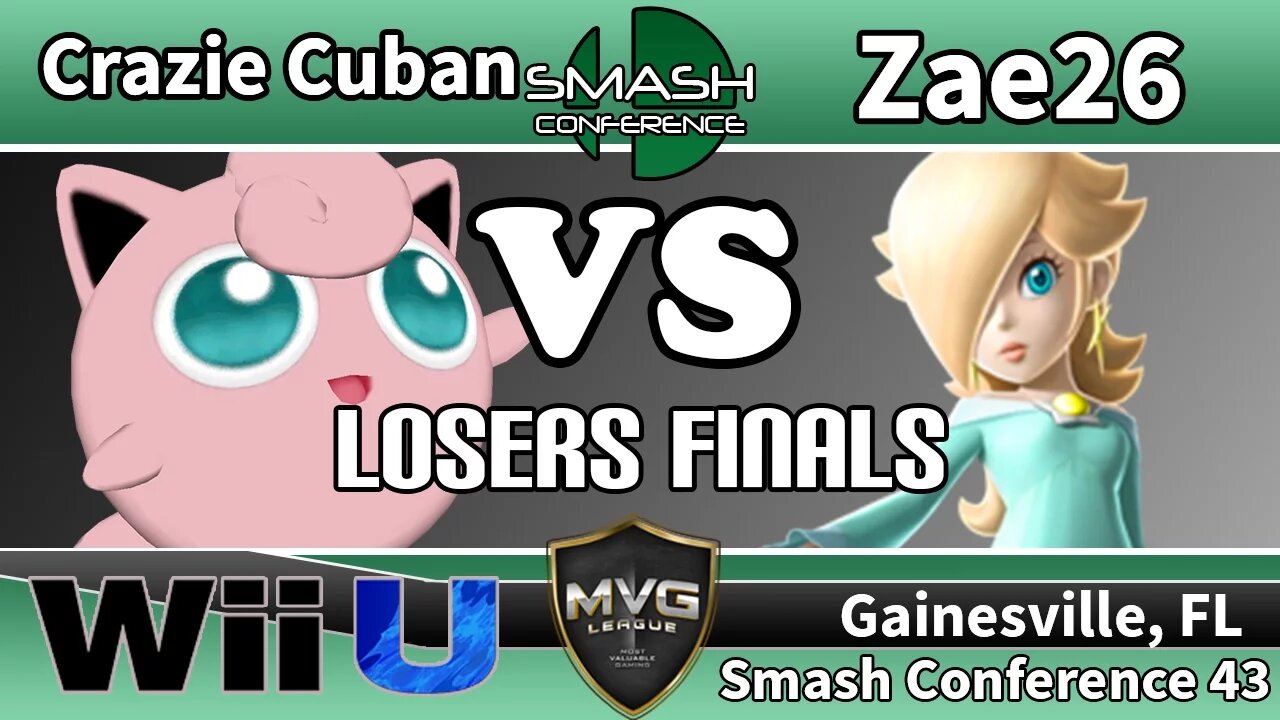 Crazie Cuban (Toon Link & Jigglypuff) vs. Zae26 (Rosalina) - SSB4 Losers Finals - SC43