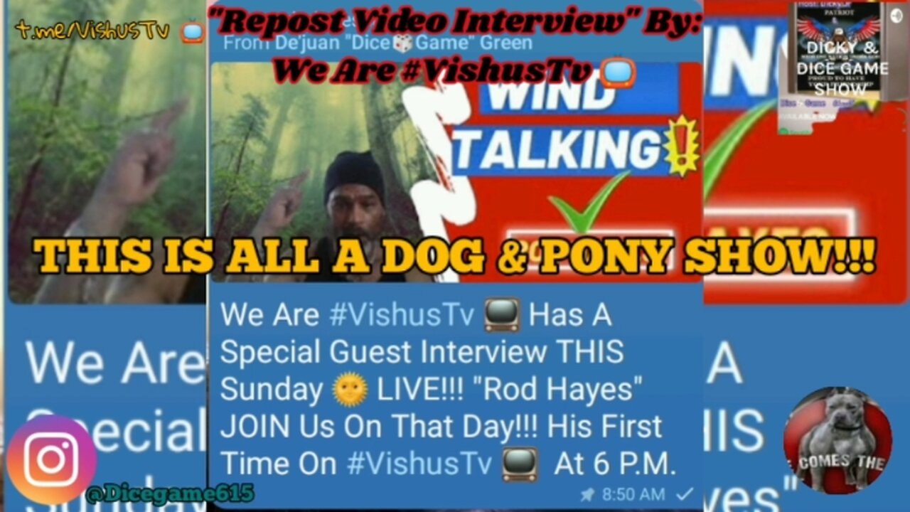 Rod Hayes: This Is All A Dog 🐕 And Pony Show... "Stage Show" #VishusTv 📺