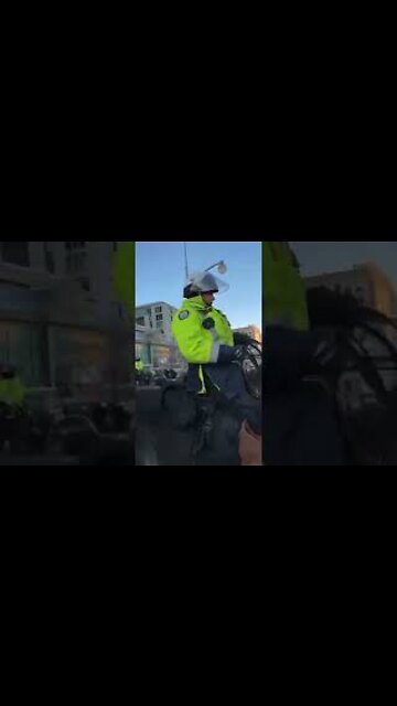 SHARE: Peaceful protestors in Ottawa protesting mandates being trampled by the mounted unit.