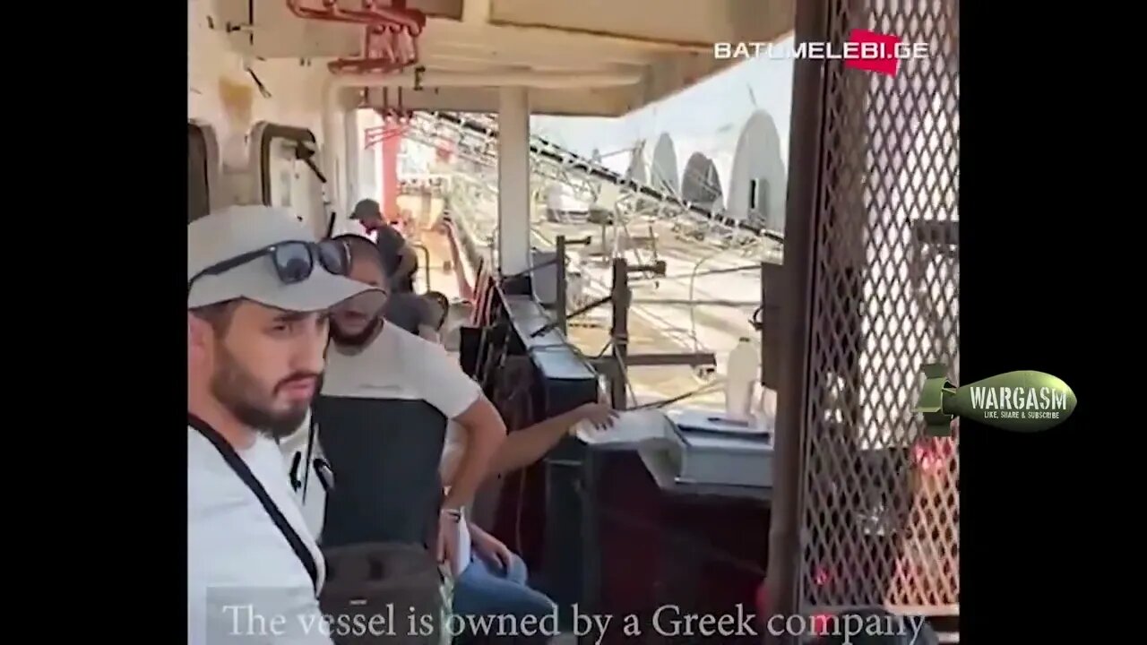 Gerorgian sailors capture moment of arrival at Remi Port, Odessa