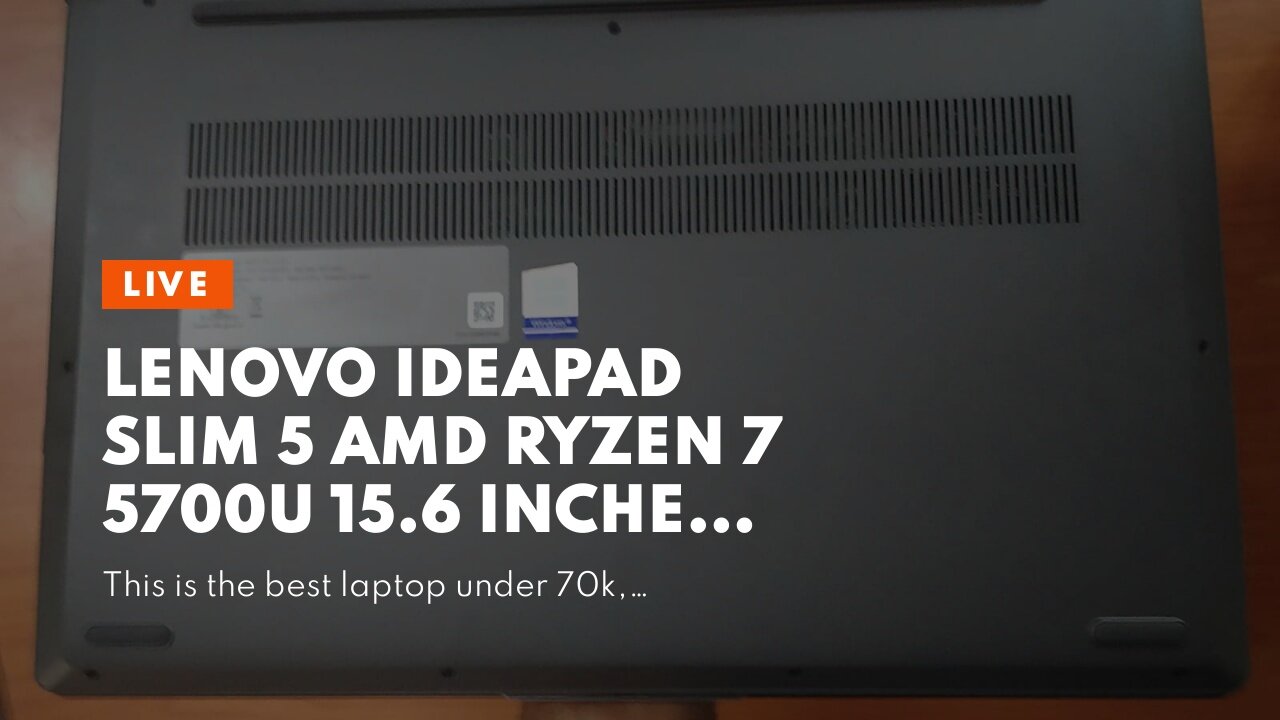 Lenovo IdeaPad Slim 5 AMD Ryzen 7 5700U 15.6 inches FHD IPS Thin & Light Business Laptop (16GB/...