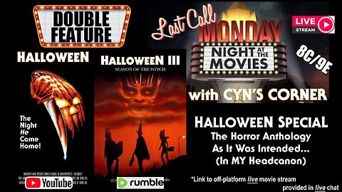 Last Call Monday Night At the Movies - Halloween Double Feature with @@TroyPacelli