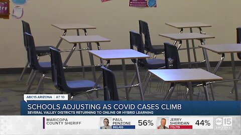 Schools adjusting as COVID cases climb