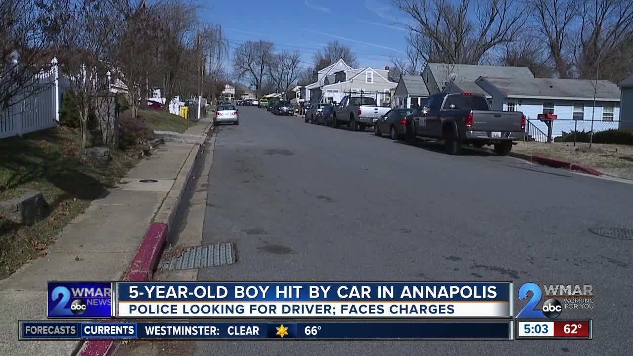 Police: Driver runs away after hitting 5-year-old in Annapolis