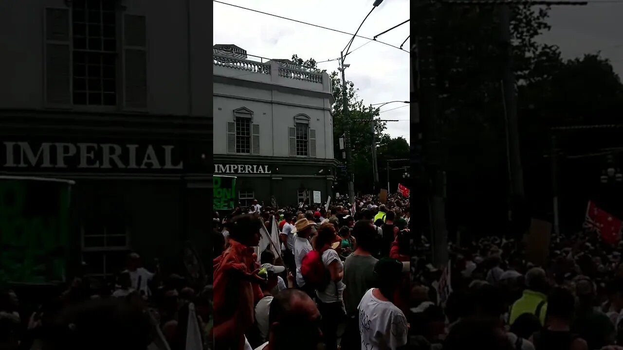 AUSTRALIA- Thousands Out On The Streets Of Melbourne Protesting Mandates