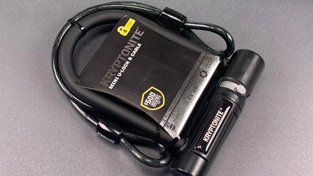[936] Kryptonite Mini U-Lock and Cable Picked
