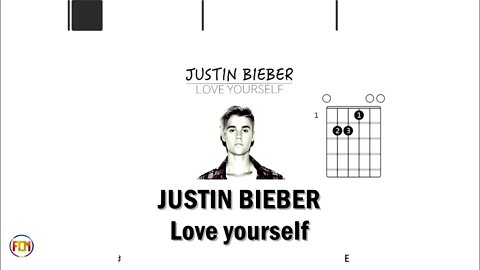 JUSTIN BIEBER Love yourself - (Chords & Lyrics like a Karaoke) HD