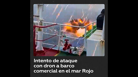 Tripulación de un barco hace explotar un dron marino kamikaze